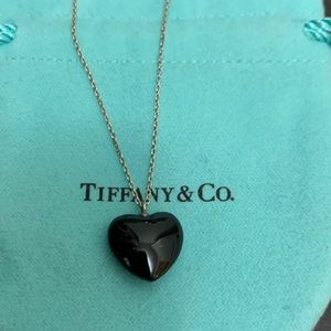 Tiffany’s black heart necklace
